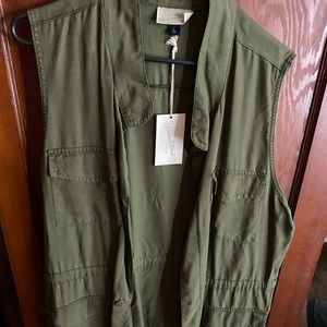 Olive green vest